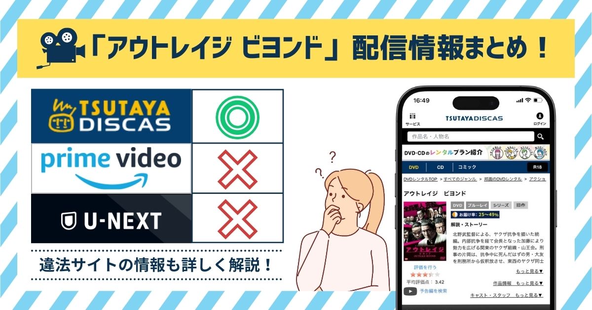 映画「アウトレイジ ビヨンド」の配信情報まとめ！フル動画を無料で観れるかAmazonプライムなどのサブスクを調査！